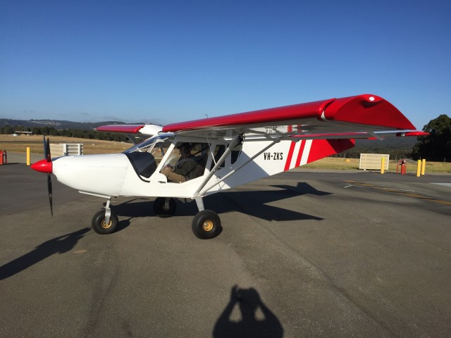 Side profile view at the hangar