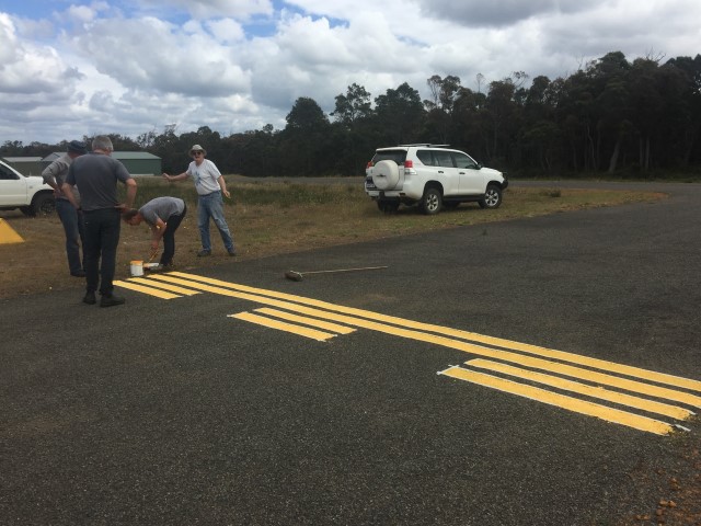 Maintenance on the taxi