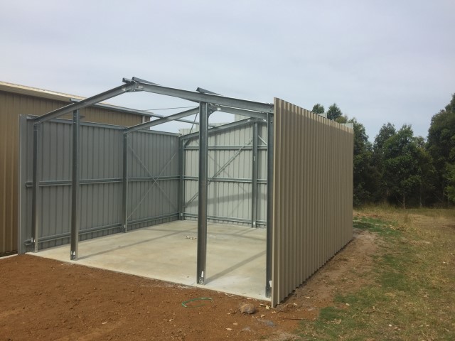 Shed with walls
