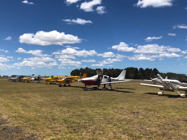 DAA Fly in with 8 visiting aircraft on the grass