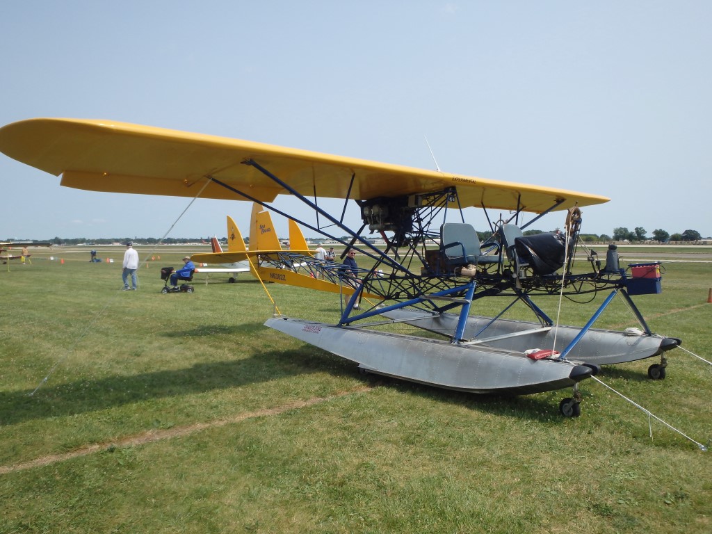 Ultra light sea plane. Oshkosh is full of the weird and wonderful homebuilt aircraft.
