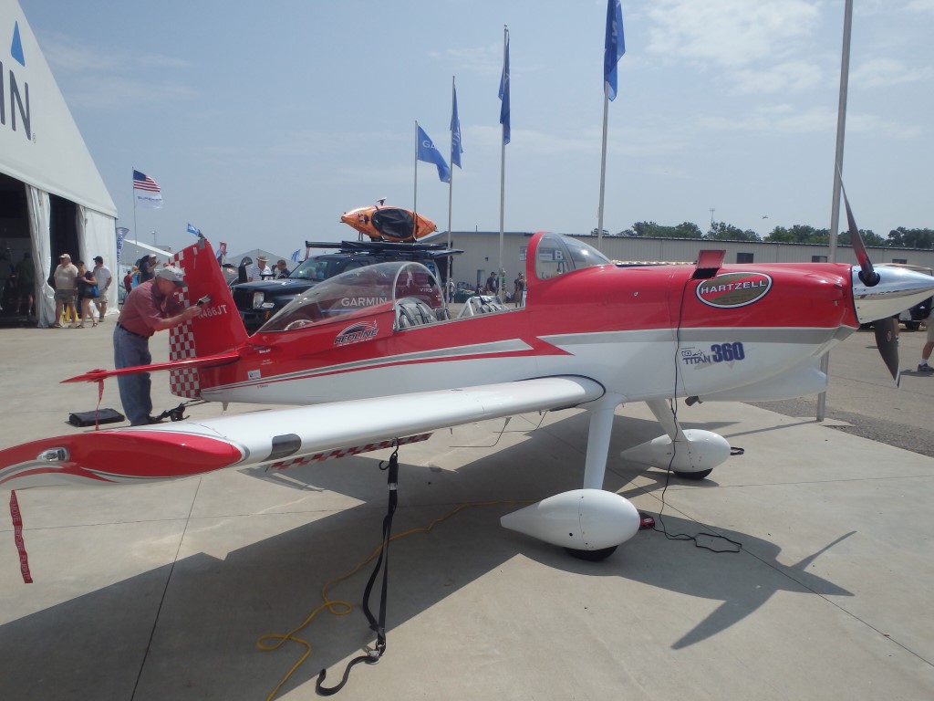 Harmon Rocket on display outside one of the hundreds of booths.