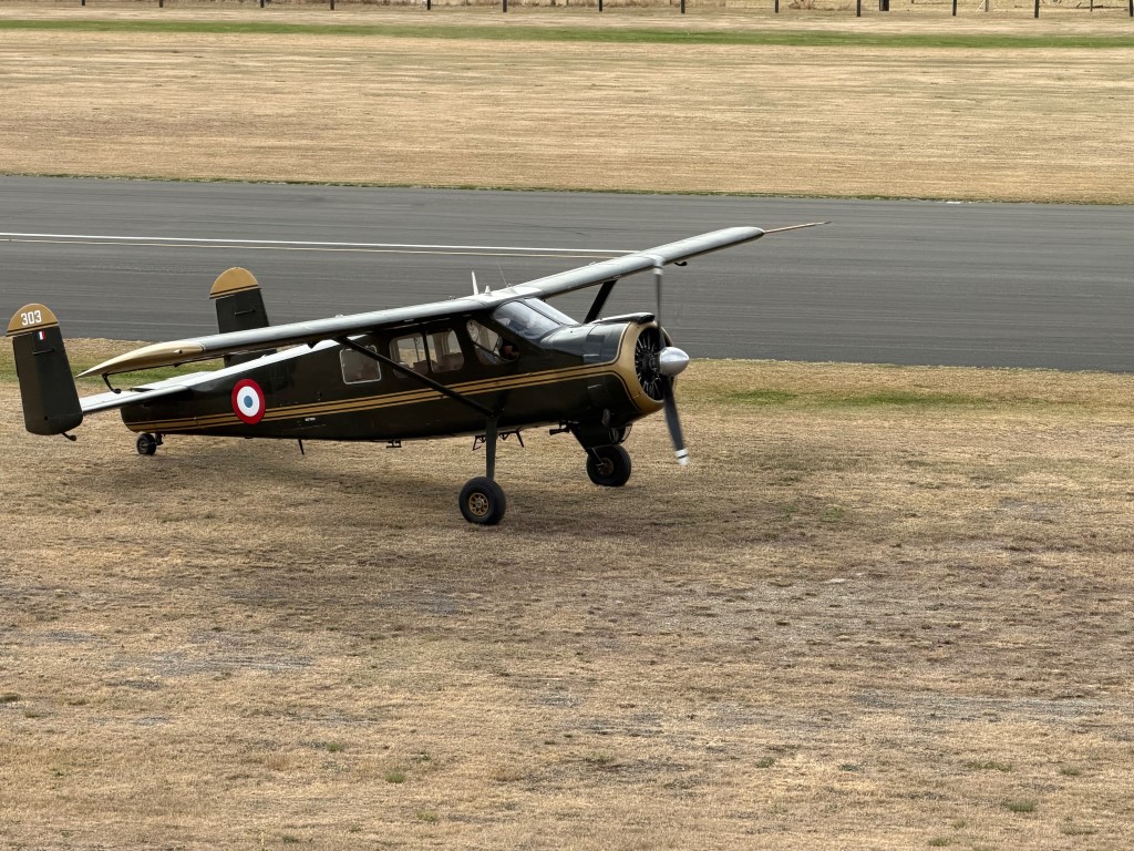 Another DHC-2 Beaver takes part in the flying display, this aircraft wearing French military markings as No. 303. The rugged Canadian-built Beaver was ideally suited to military liaison and transport operations, combining excellent short-field performance with a useful load-carrying capability. Powered by the 450 hp Pratt & Whitney R-985 Wasp Junior radial engine, the Beaver became legendary for its ability to operate from rough and remote airstrips.